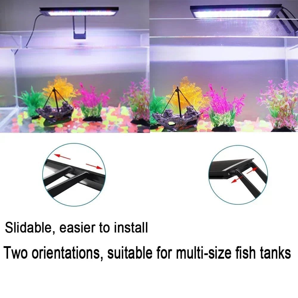 image-Aquarium Light LED Light for 24/7 Full Spectrum,14W,IP68 Waterproof, Fish Tank Decoration and Aquatic Plant Growth 110V-240V