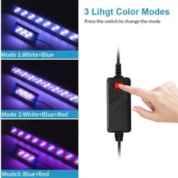 image-Aquarium Light Plastic+LED+Metal EU Fish Tank Slim Clip Lamp Plant Grow Landscaping Lighting Aquatic Decoration