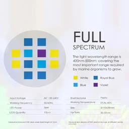 image-Spectra-Aqua Knight V2 Aquarium Light, Saltwater Lighting for Coral Reef Fish Tank, 36W