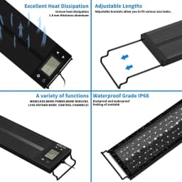 image-NCFAQUA 80cm Aquarium LED Light Full Spectrum Timer