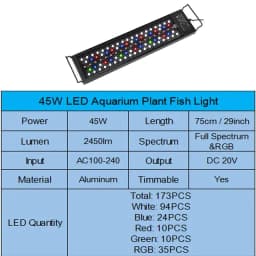 image-NCFAQUA 80cm Aquarium LED Light Full Spectrum Timer