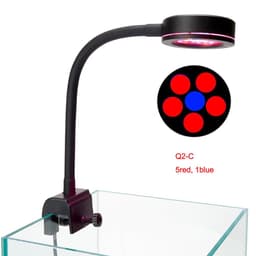 image-Pico Refugium LED 18W Full Spectrum Aquarium Light With Timer 90V-240V Metal Tube Adjustable Angle For 30-50CM Sea Tank