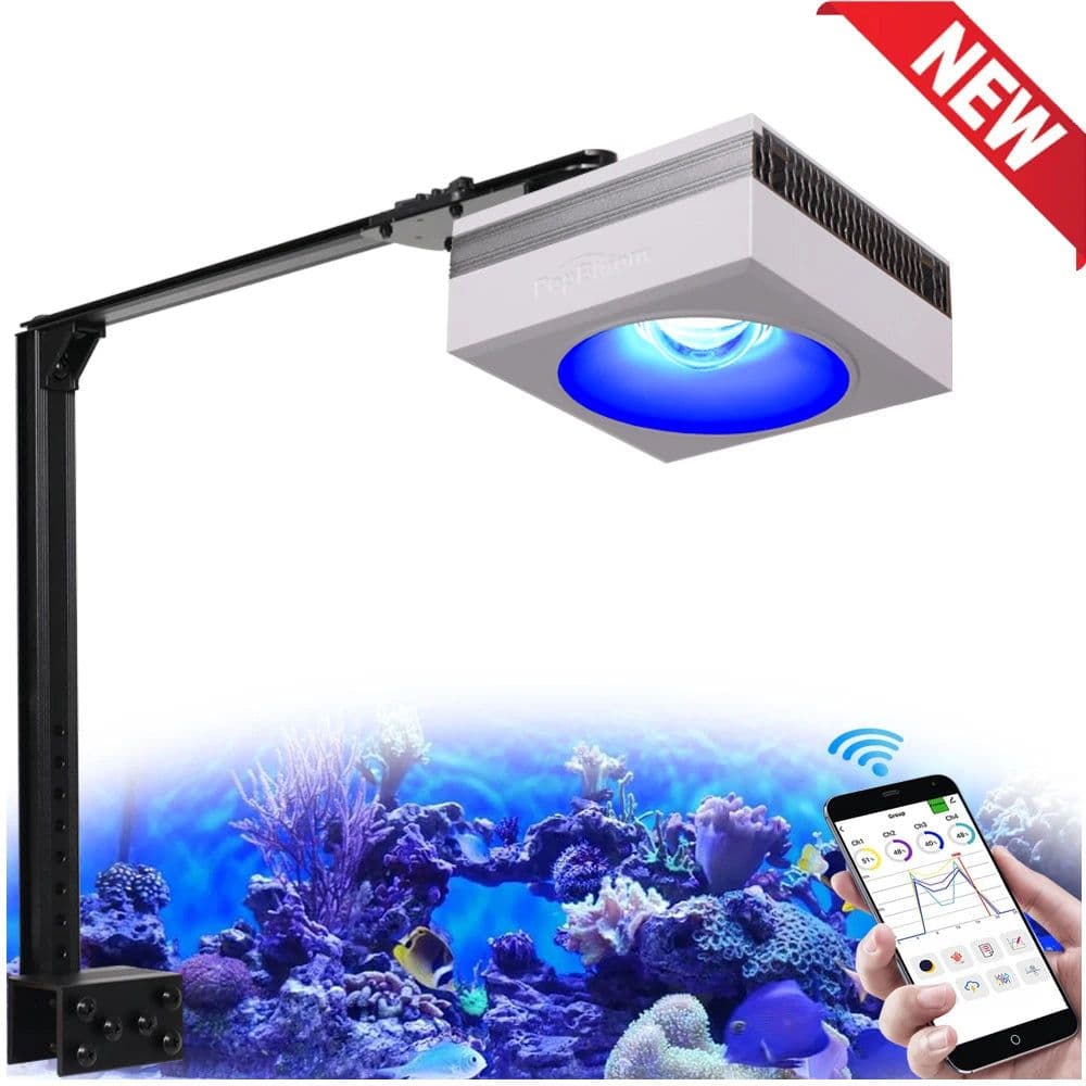 image-NEW PopBloom RL90 WiFi Led Aquarium Light Full Spectrum, Reef Light Aquarium Saltwater Coral Growing Marine Aquarium Tank Lamp