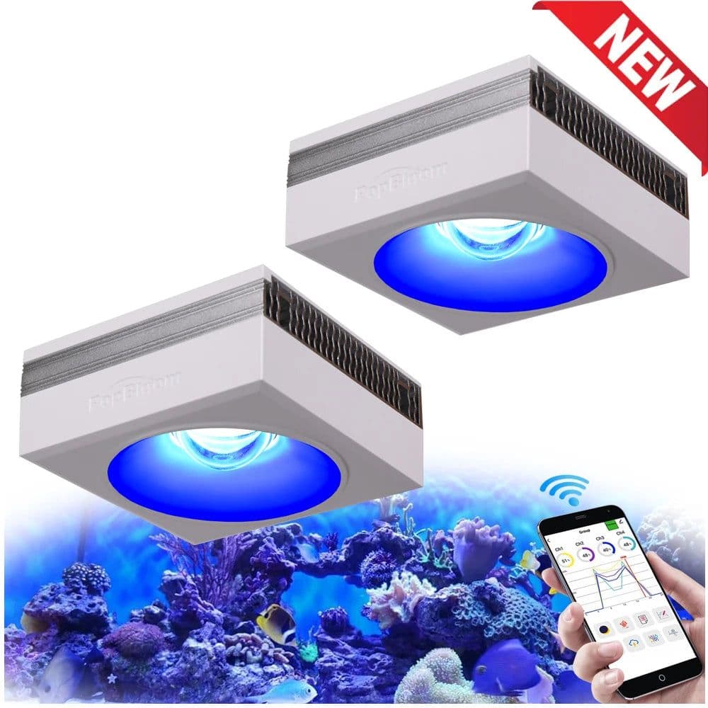 image-NEW PopBloom RL90 WiFi Led Aquarium Light Full Spectrum, Reef Light Aquarium Saltwater Coral Growing Marine Aquarium Tank Lamp