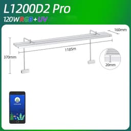 image-WEEK AQUA L Series APP Control Dimmer & Timer RRB+UVA Aquarium Lighting Planted Led Light