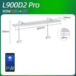 image-WEEK AQUA L Series APP Control Dimmer & Timer RRB+UVA Aquarium Lighting Planted Led Light