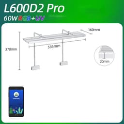 image-WEEK AQUA L Series APP Control Dimmer & Timer RRB+UVA Aquarium Lighting Planted Led Light