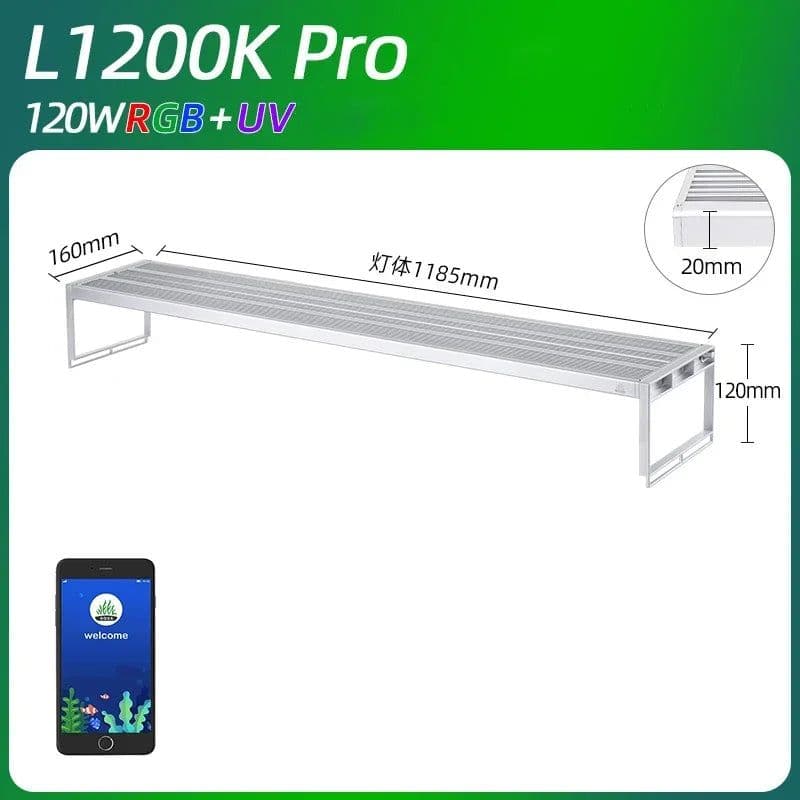 image-WEEK AQUA L Series APP Control Dimmer & Timer RRB+UVA Aquarium Lighting Planted Led Light