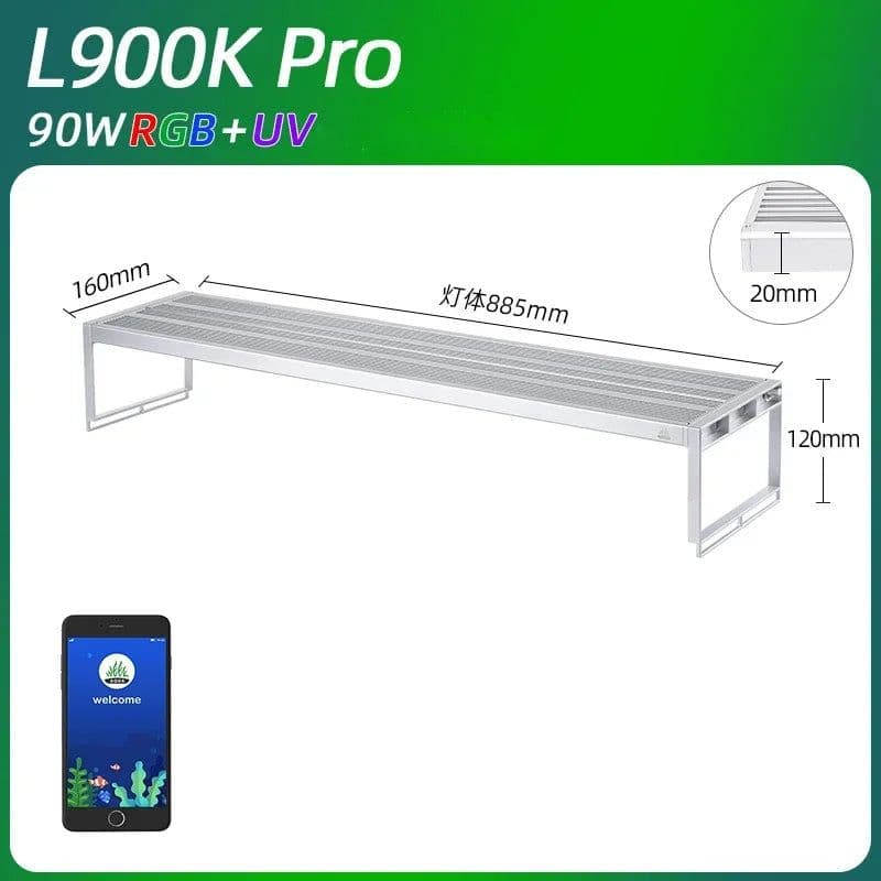 image-WEEK AQUA L Series APP Control Dimmer & Timer RRB+UVA Aquarium Lighting Planted Led Light