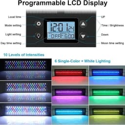 image-Fish tank accessories Aquarium light programmable LED 7color aquarium light 18w 24w 36w 30-60cm lighting fish light direct sales