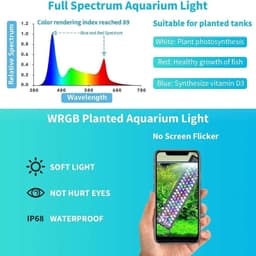 image-Fish tank accessories Aquarium light programmable LED 7color aquarium light 18w 24w 36w 30-60cm lighting fish light direct sales