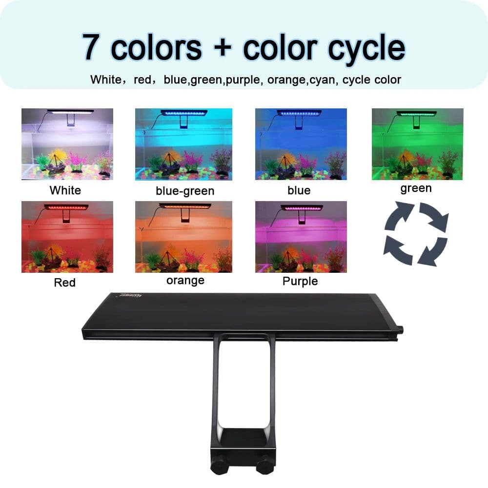 image-110V-240V 24/7Aquariums Lights Full Spectrum Adjustable LED Light Fish Tank Decoration Aquatic Plant Growth Waterproof Lighting