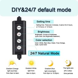 image-110V-240V 24/7Aquariums Lights Full Spectrum Adjustable LED Light Fish Tank Decoration Aquatic Plant Growth Waterproof Lighting