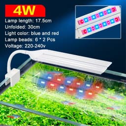 image-Super Bright Clip Lamp LED Aquarium Light for Aquatic Plant Grow Fish Tank Full Spectrum Timing Lamp 220-240V 30~70CM 4W 8W 13W