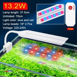 image-Super Bright Clip Lamp LED Aquarium Light for Aquatic Plant Grow Fish Tank Full Spectrum Timing Lamp 220-240V 30~70CM 4W 8W 13W