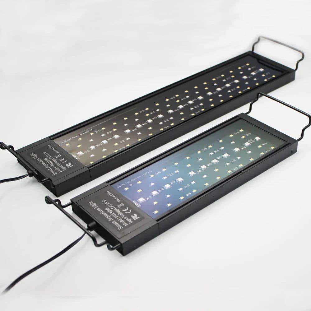 image-Auto On Off 12-24Inch LED Aquarium Light Extendable Dimmable 7 Colors Full Spectrum Aquarium Plant Light