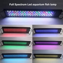 image-Auto On Off 12-24Inch LED Aquarium Light Extendable Dimmable 7 Colors Full Spectrum Aquarium Plant Light