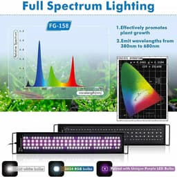 image-yyaqua Remote Control Aquarium Light 60-105CM RGBW LED