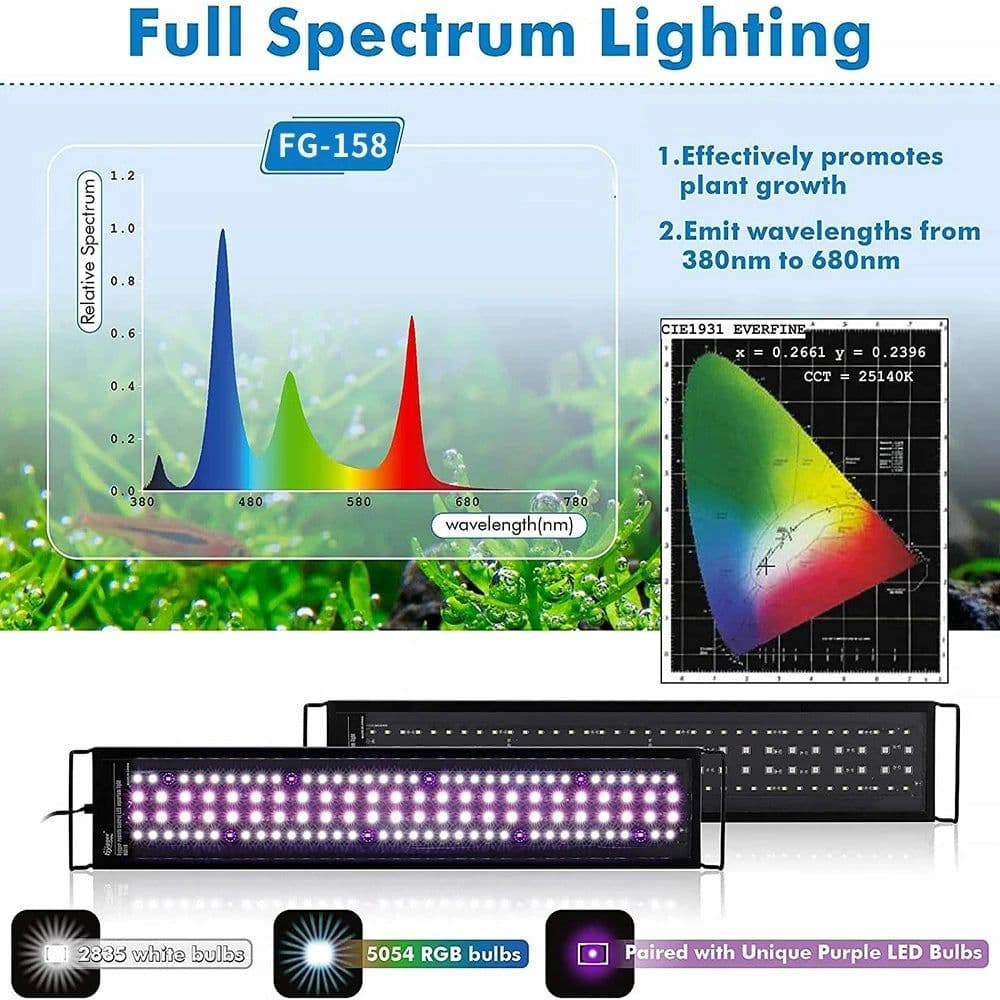 image-yyaqua Remote Control Aquarium Light 60-105CM RGBW LED