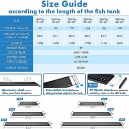 image-yyaqua Remote Control Aquarium Light 60-105CM RGBW LED