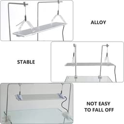 image-Adjustable Tank Mount Bracket Aquarium Light Stand Universal Fish Tank Light Holder Lamp Stand Hanging Kit Aquarium Accessories