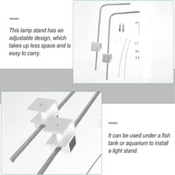 image-Adjustable Tank Mount Bracket Aquarium Light Stand Universal Fish Tank Light Holder Lamp Stand Hanging Kit Aquarium Accessories