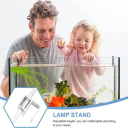 image-Adjustable Tank Mount Bracket Aquarium Light Stand Universal Fish Tank Light Holder Lamp Stand Hanging Kit Aquarium Accessories