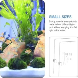 image-Adjustable Tank Mount Bracket Aquarium Light Stand Universal Fish Tank Light Holder Lamp Stand Hanging Kit Aquarium Accessories