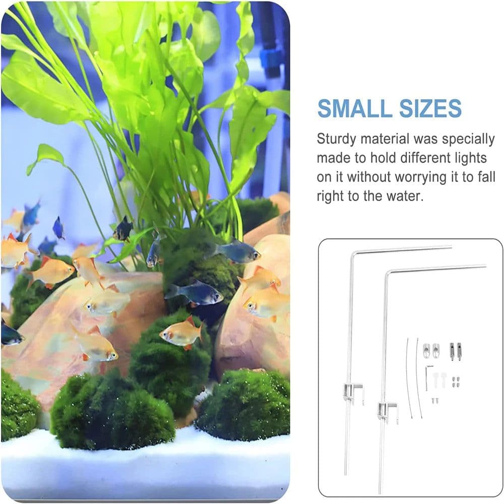image-Adjustable Tank Mount Bracket Aquarium Light Stand Universal Fish Tank Light Holder Lamp Stand Hanging Kit Aquarium Accessories