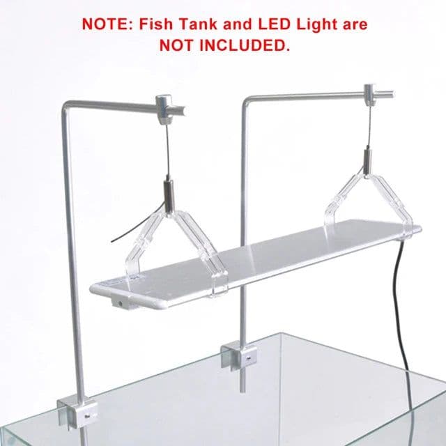 image-Adjustable Tank Mount Bracket Aquarium Light Stand Universal Fish Tank Light Holder Lamp Stand Hanging Kit Aquarium Accessories