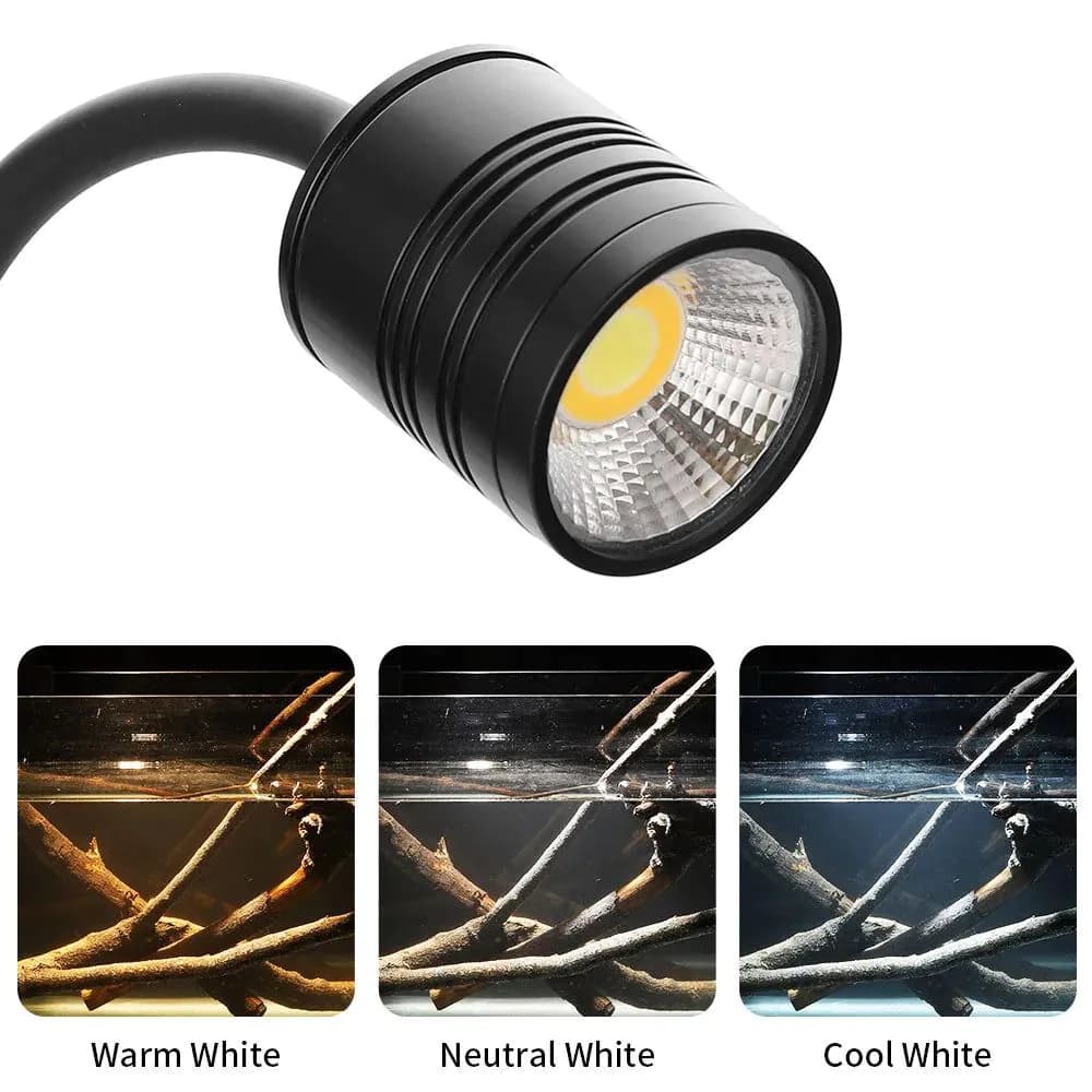 image-Super Slim LED Aquarium Light Lighting plants Grow Light 3W/5W/6W Aquatic Plant Lighting Waterproof Clip-on Lamp For Fish Tank