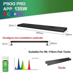 image-Week Aqua P Series Aquarium LED Light, RGB Landscaping Lamp, App Control, Adjustable Height