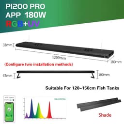 image-Week Aqua P Series Aquarium LED Light, RGB Landscaping Lamp, App Control, Adjustable Height