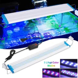 image-Super Slim LED Aquarium Lighting Rgb Aquatic Plant Light 18-58CM Extensible Waterproof Clip for Fish Tank 90-260V Color Lights