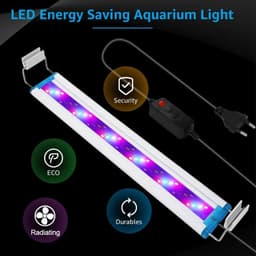 image-Super Slim LED Aquarium Lighting Rgb Aquatic Plant Light 18-58CM Extensible Waterproof Clip for Fish Tank 90-260V Color Lights