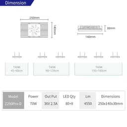 image-Week Aqua Z250Pro led aquarium light full spectrum APP control plant light noopsyche for freshwater aquarium fish tank