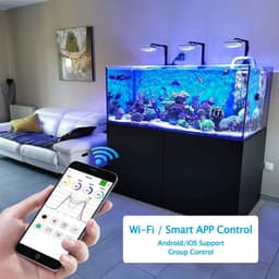 image-PopBloom RL90 WiFi Led Aquarium Light Full Spectrum,App Control Marine Aquarium Light for Reef Coral Seawater Aquarium Tank Lamp