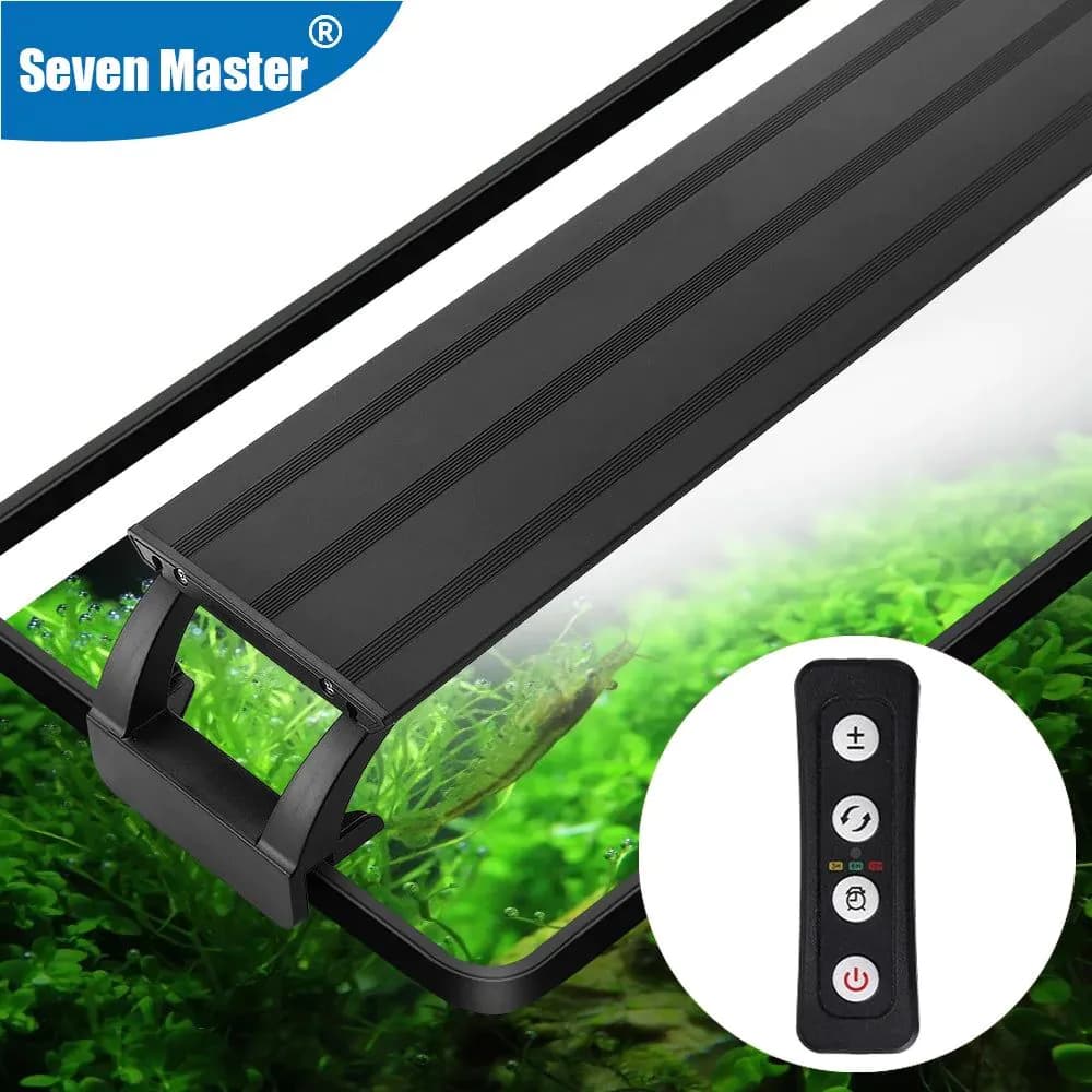 image-20-70cm 220-240V Aquarium LED Lighting Fish Tank Light Lamp With Extendable Brackets White and Blue LEDs Fit For Aquarium