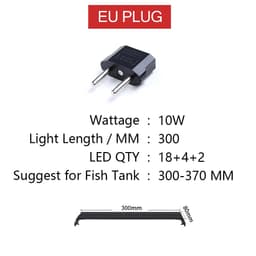 image-20-70cm 220-240V Aquarium LED Lighting Fish Tank Light Lamp With Extendable Brackets White and Blue LEDs Fit For Aquarium