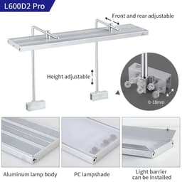image-WEEK AQUA L Series, Aquarium LED Grow Lamp for Plants, App Control, Aquariums Equipment Lighting, RGB + UV,Adjustable width