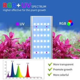 image-WEEK AQUA L Series, Aquarium LED Grow Lamp for Plants, App Control, Aquariums Equipment Lighting, RGB + UV,Adjustable width