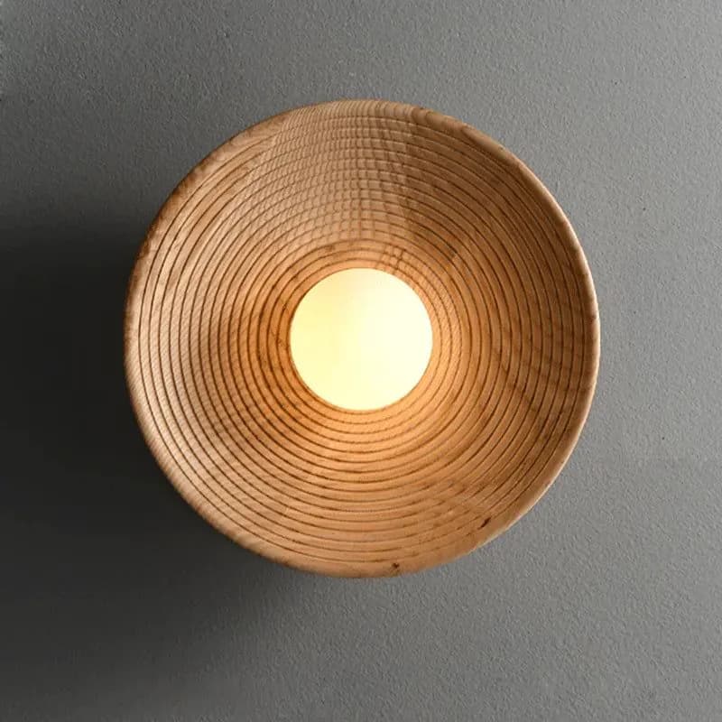 image-tmlliey Japanese Retro Wood Wall Lamp G9 LED Sconce