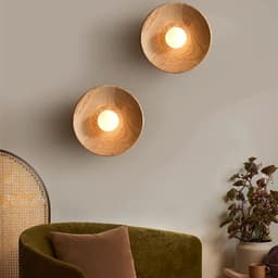 image-tmlliey Japanese Retro Wood Wall Lamp G9 LED Sconce