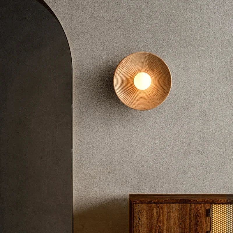 image-tmlliey Japanese Retro Wood Wall Lamp G9 LED Sconce