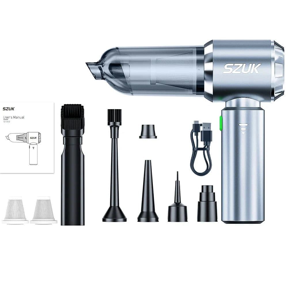 image-SZUK Mini Car Vacuum Cleaner Portable Powerful Cleaning Machine Strong Suction Handheld for Car Wireless Cleaner Home Appliance