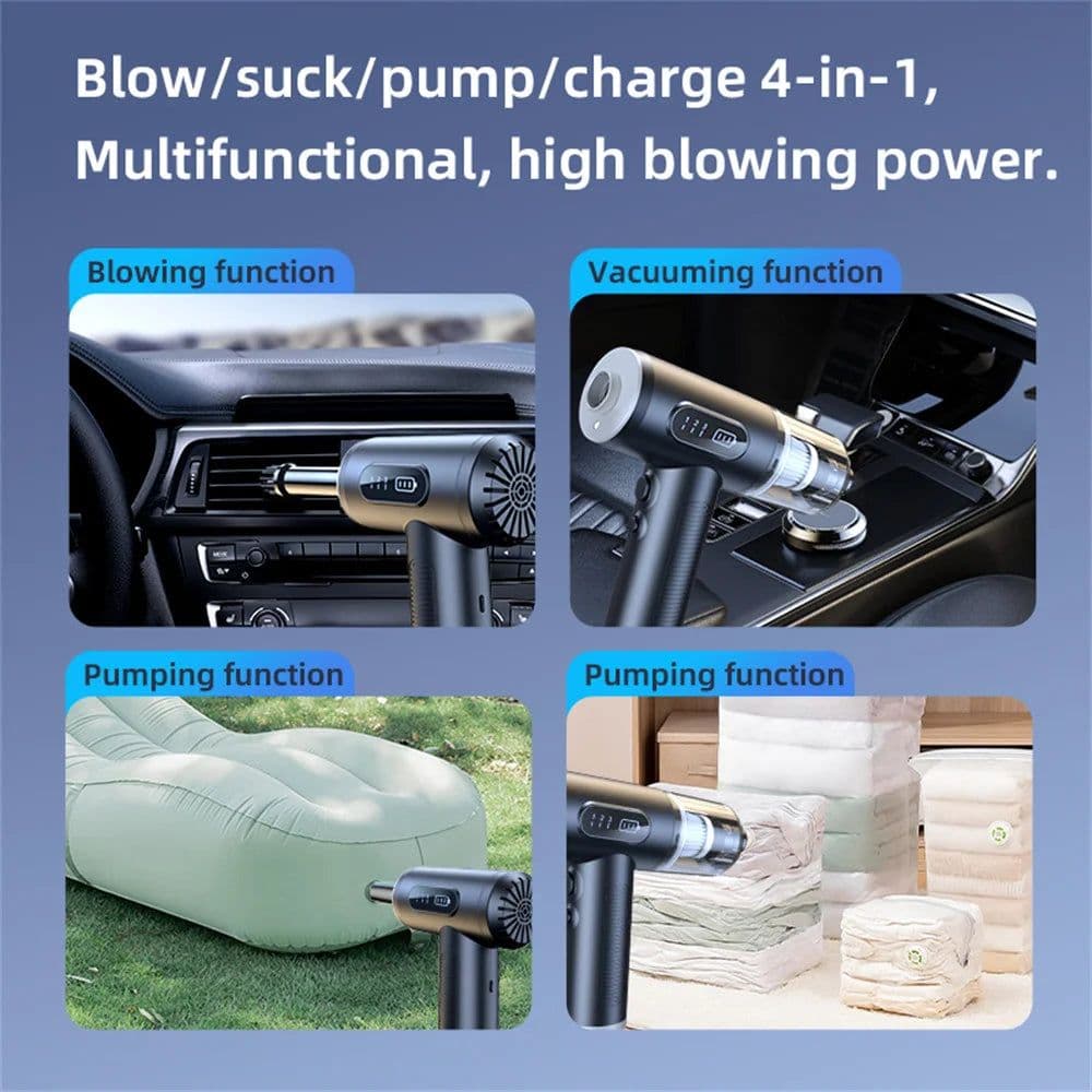 image-Car Vacuum Cleaner 290000Pa Strong Suction Wireless Vacuum Cleaner Handheld Vacuum Pump Cordless Robot for Car Home Appliance