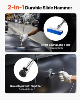 image-VEVOR 61-Piece Paintless Dent Removal Kit with Slide Hammer