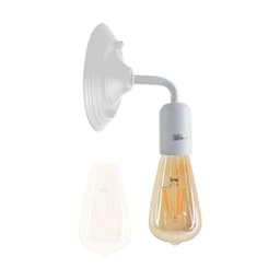 image-Industrial Vintage Retro Polished Sconce White Wall Light Lamp~3793