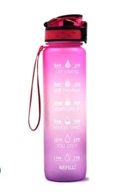 image-Plastic bottle frosted gradient bouncing cup water bottle sports bottle space cup travel cup