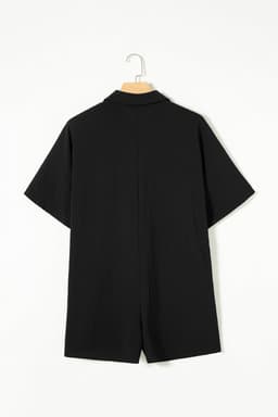 image-Black Half Button Collared Romper